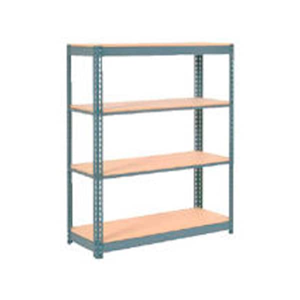 Extra Heavy Duty Shelving 48W x 12D x 72H With 4 Shelves, Wood Deck, Gry